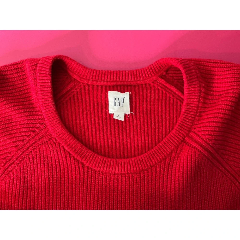 Vintage GAP Mens Crazy Stripe Crew Neck Sweater Sz L‎ Y2K 90's Retro Colorful